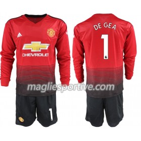 Completo Calcio Manchester United DE GEA 1 Bambino Divisa Prima 2018/2019 ML